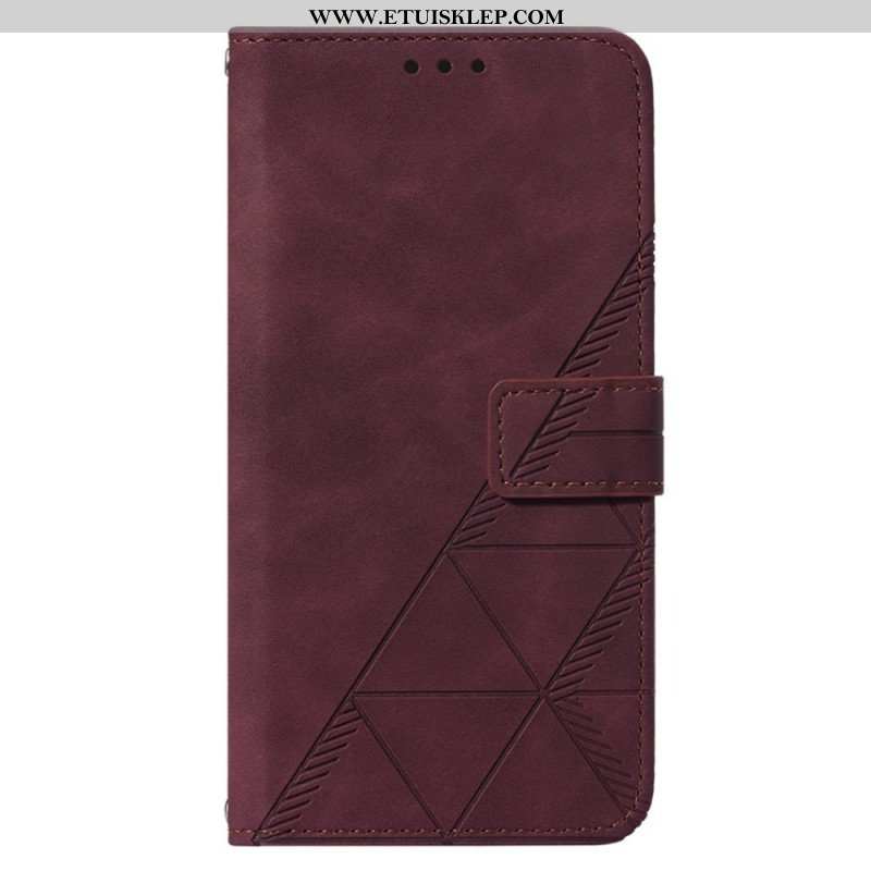 Etui Folio do OnePlus Nord 2T 5G Trójkąty Ze Smyczą